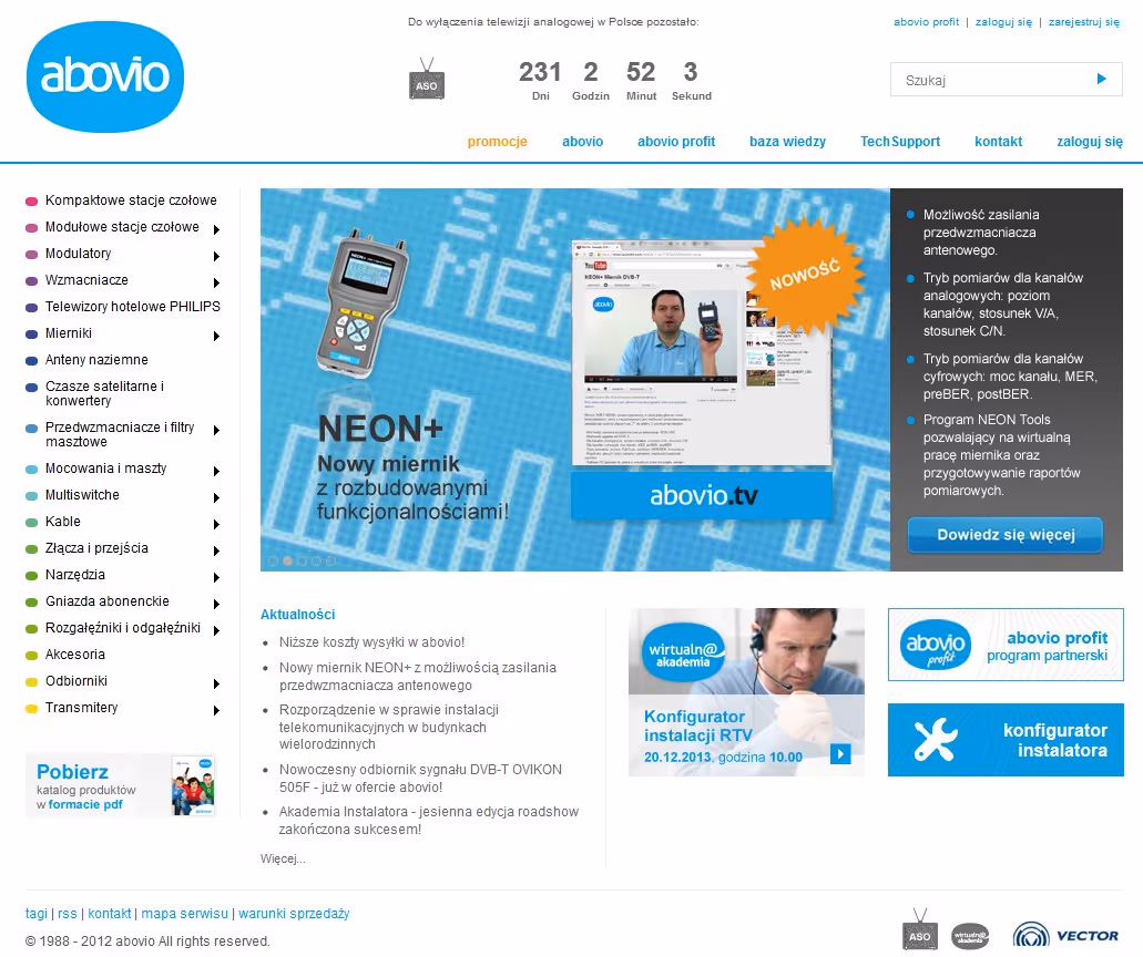 Abovio.pl ist ein fortgeschrittenes Online-Shop-Projekt in meinem WordPress-Entwickler-Portfolio, das als Elektronik-Vertriebsplattform für Unternehmen und P...