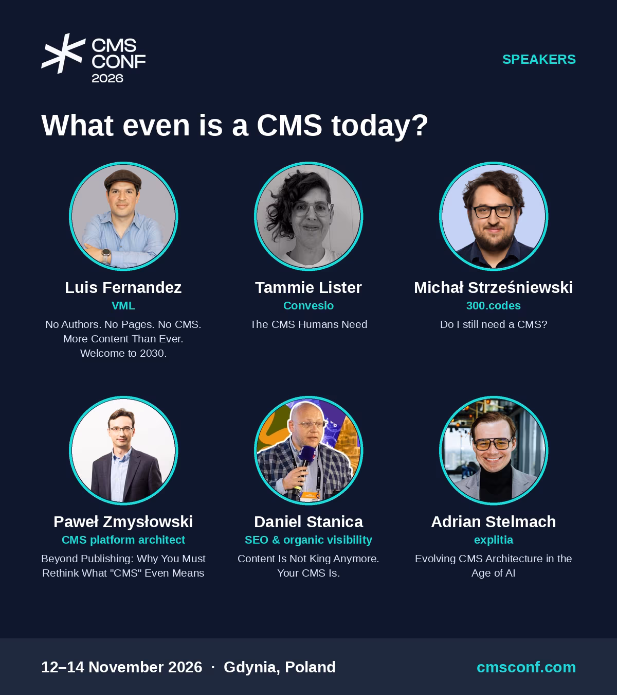 Prelegenci CMS Conf 2026 o tym, czym jest dziś CMS