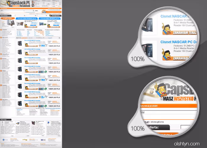 capslock.pl war ein WooCommerce-Shop für Computerteile, umgesetzt 2013 mit Produktkatalog, AB-Großhandelsintegration, Marktplatz-Exporten, Zahlungsfluss und Performance-Arbeit.