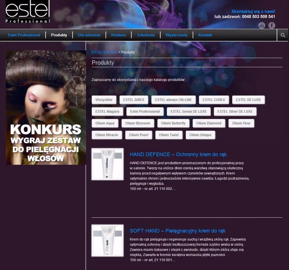 estel-poland.com ist ein professioneller Onlineshop für Kosmetik, der für Kunden entwickelt wurde, die hochwertige Pflege- und Make-up-Produkte suchen. Die P...