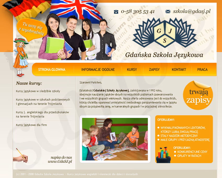 gdasj.pl ist eine lokale Website aus Danzig, erstellt für einfache Veröffentlichung, gute Performance und klaren Zugang zu Inhalten.