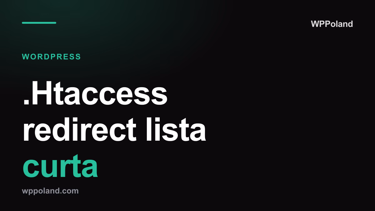 .Htaccess redirect lista curta