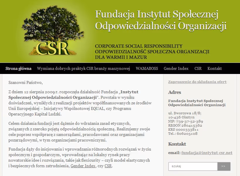 Instytut-csr.net ist eines der wertvollen Projekte in meinem Portfolio als WordPress-Entwickler, realisiert als Bildungs- und Informationsplattform, die sich...