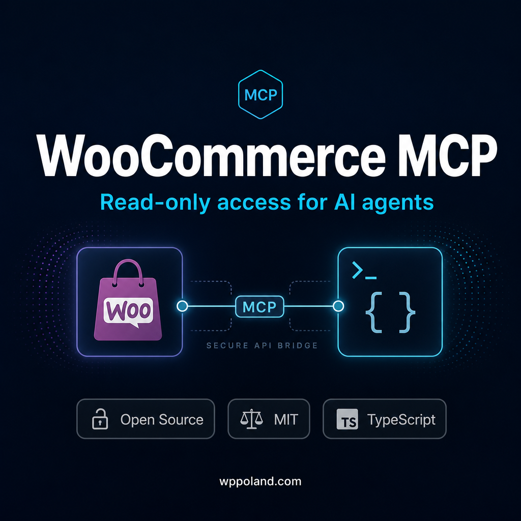 Otwartoźródłowy serwer woocommerce-mcp dla WordPress i WooCommerce
