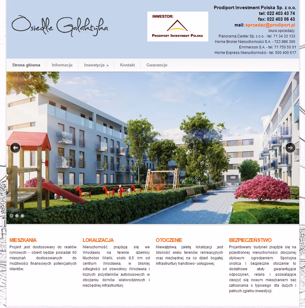 Osiedlegalaktyka.pl ist ein professionelles Projekt in meinem WordPress-Entwickler-Portfolio, das als Website zur Bewerbung einer modernen Wohnsiedlung in St...