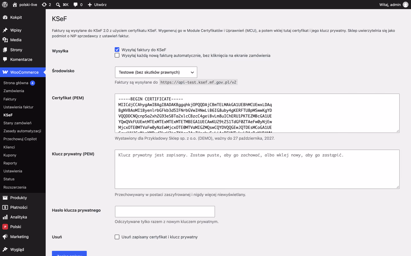 KSeF w WooCommerce: faktury ustrukturyzowane w sklepie internetowym