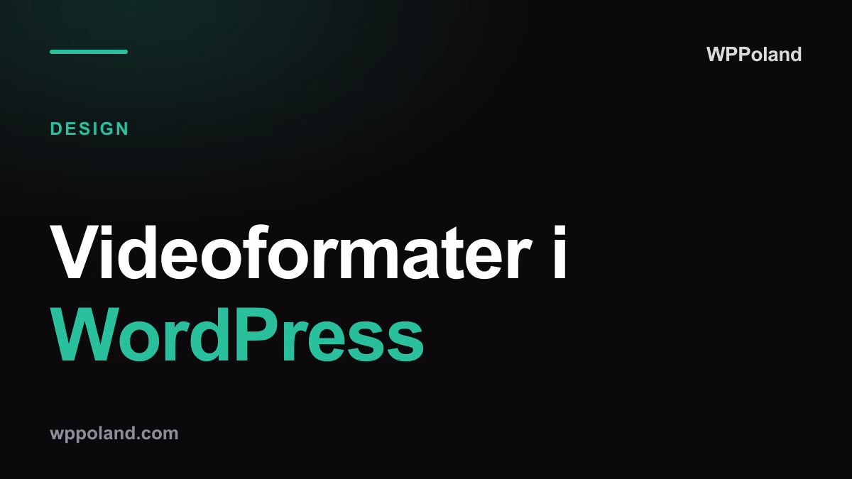 Videoformater i WordPress: MOV, MP4 eller WebM? (Adobe effects & web)