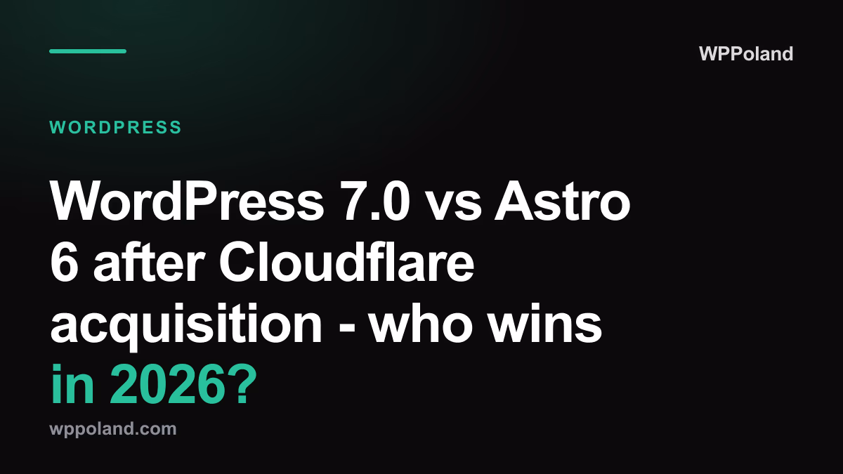 WordPress 7.0 vs Astro 7 on Cloudflare - who wins in 2026?