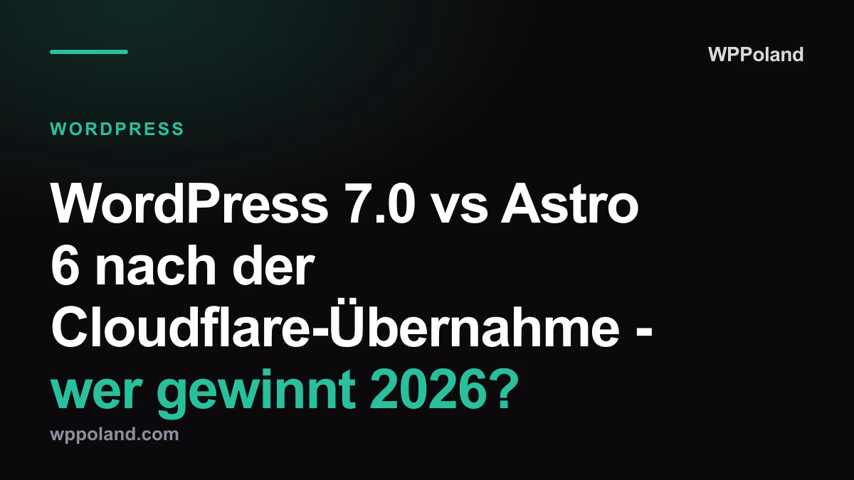 WordPress 7.0 vs Astro 7 auf Cloudflare - wer gewinnt 2026?